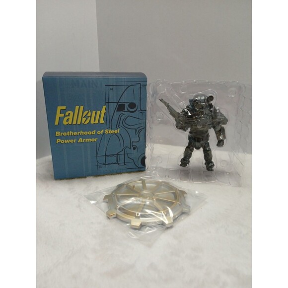 FALLOUT BROTHERHOOD OF STEEL POWER ARMOR Figure With Stand  LOOTCRATE Exclusive - Picture 1 of 4